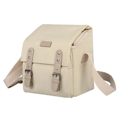 CWATCUN N1 Size M Portable Canvas Camera Storage Crossbody Bag for 1 Camera + 2 Lens