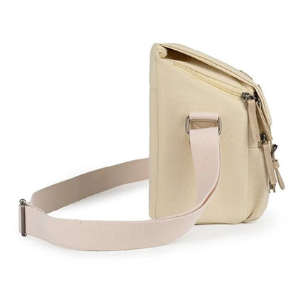 CWATCUN N1 Size M Portable Canvas Camera Storage Crossbody Bag for 1 Camera + 2 Lens