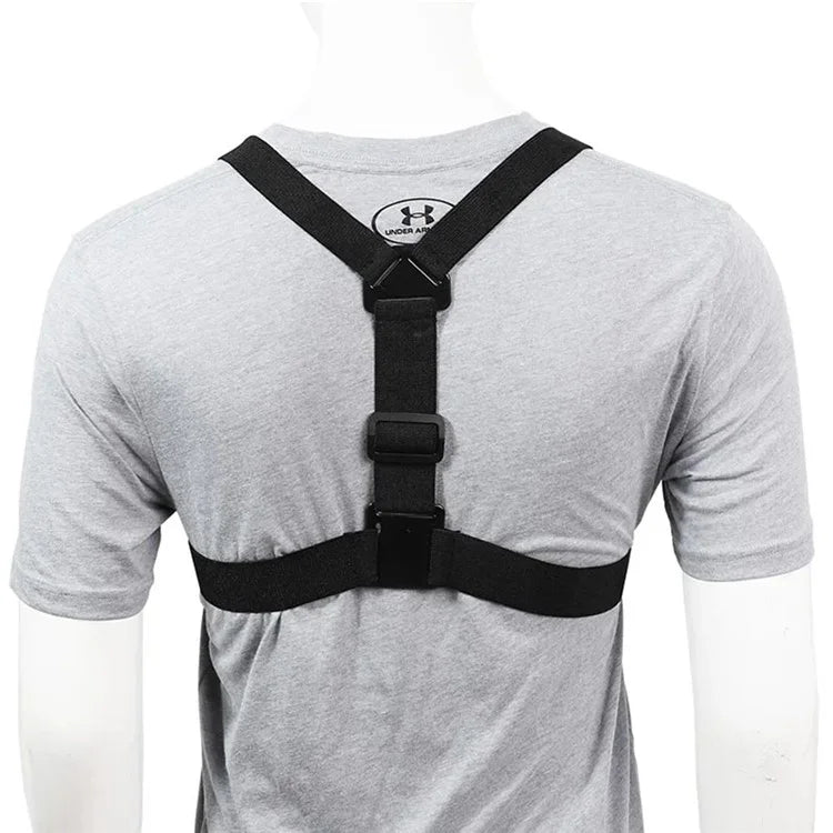 XD-27 Action Camera Mount Adjustable Chest Belt Nylon Strap with Phone Clip