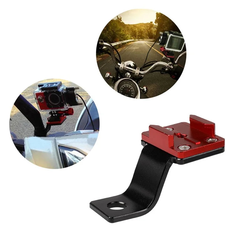 G082 For GoPro Action Camera Motorcycle Rearview Mirror Mount Bracket CNC Aluminum Alloy Camera Holder