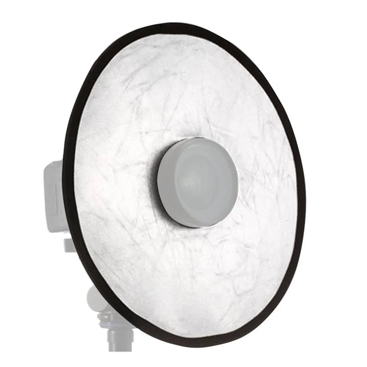 K064 2-in-1 Silver / Gold Photography Reflector Foldable Diffuser 30cm Round Hollow Center Light Reflector