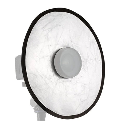 K064 2-in-1 Silver / Gold Photography Reflector Foldable Diffuser 30cm Round Hollow Center Light Reflector