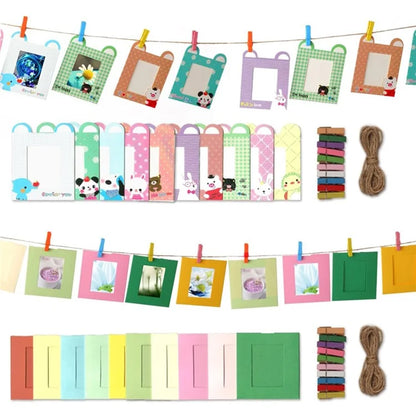 Desktop / Hanging 3-inch Photo Frame Sticker with Shoulder Strap for Fujifilm Instax Camera