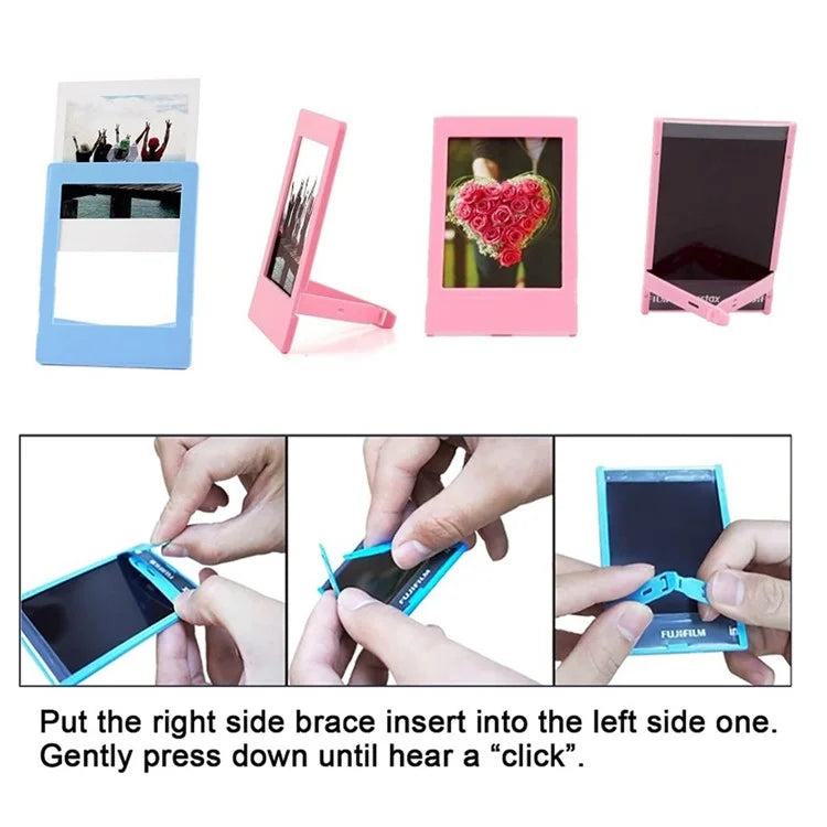 Desktop / Hanging 3-inch Photo Frame Sticker with Shoulder Strap for Fujifilm Instax Camera