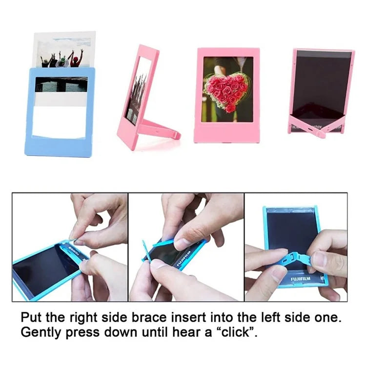 Colorful Bundle Kit Accessories Set for Fuji Instax Mini 12 11 9 8 Film Stickers+Desk Frames+Hanging Frame+Strap