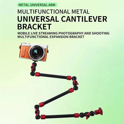 Z054 Camera Clamp Mount with Articulating Magic Arm Adjustable Metal Cantilever Bracket