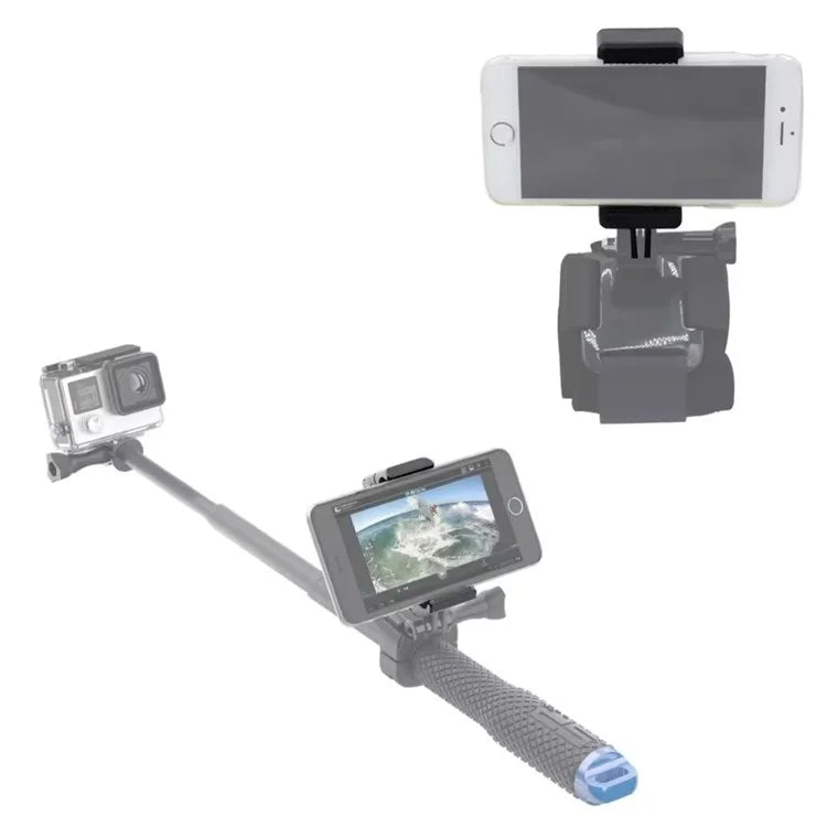 D012 for GoPro Hero 7 / 6 / 5 / 4 / 3 / 2 / 1 Retractable Tripod Phone Clip with 1  /  4" Screw Adapter