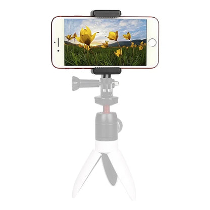 D012 for GoPro Hero 7 / 6 / 5 / 4 / 3 / 2 / 1 Retractable Tripod Phone Clip with 1  /  4" Screw Adapter