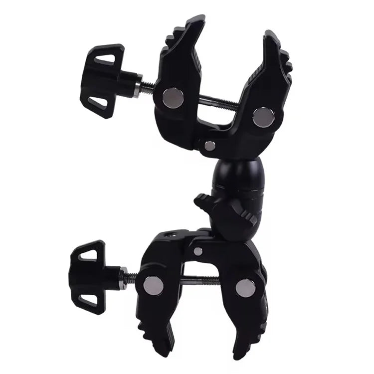 Z074 Double Camera Clamp Crab Plier Clip Bracket Mount Monitor Magic Arm Double Ball Head Adapter