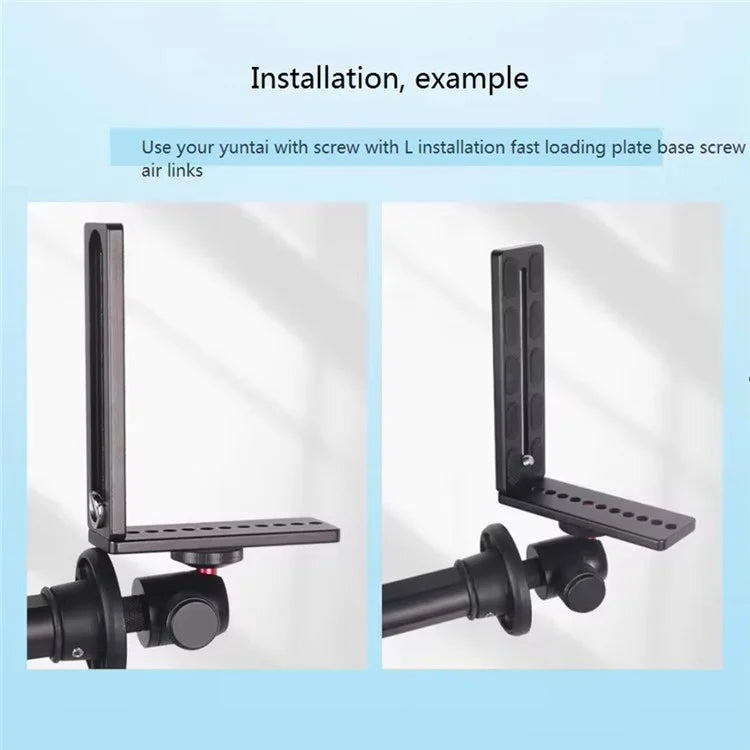 X006 Universal 1 / 4 Inch Screw Mount L-Shape Quick Release Plate for Camera