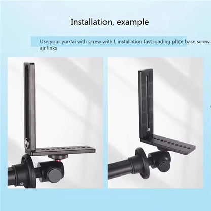 X006 Universal 1 / 4 Inch Screw Mount L-Shape Quick Release Plate for Camera