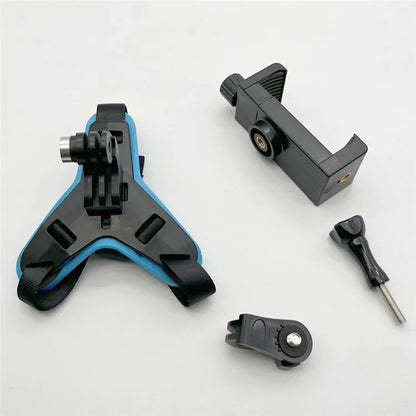 GR19 Motorcycle Helmet Mount Chin Bracket for GoPro Hero / Insta360 / SJCAM Action Cameras