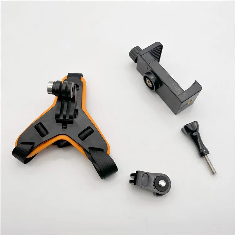 GR19 Motorcycle Helmet Mount Chin Bracket for GoPro Hero / Insta360 / SJCAM Action Cameras