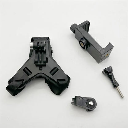 GR19 Motorcycle Helmet Mount Chin Bracket for GoPro Hero / Insta360 / SJCAM Action Cameras