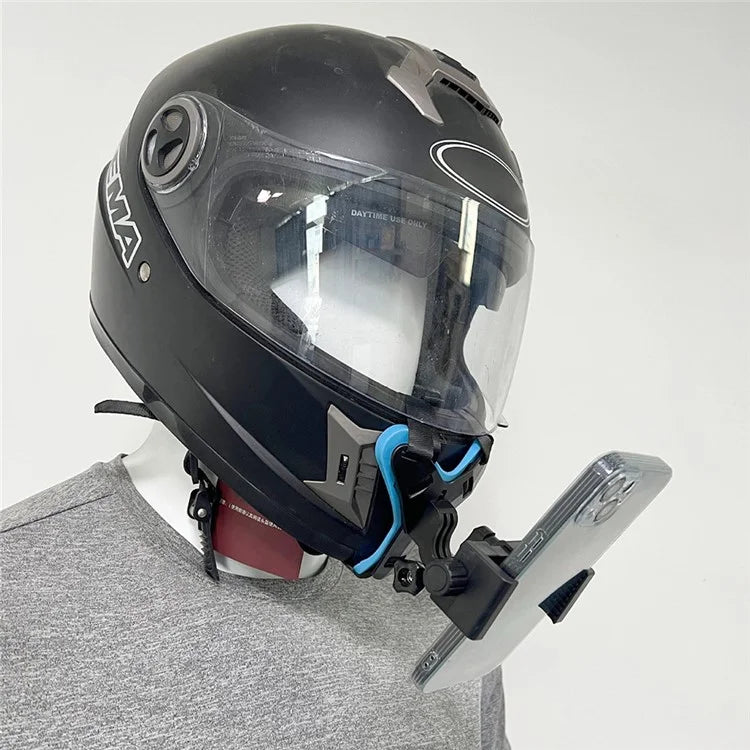 GR19 Motorcycle Helmet Mount Chin Bracket for GoPro Hero / Insta360 / SJCAM Action Cameras