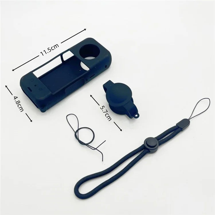 For Insta360 X3 Camera Body Silicone Cover Protective Case with Lens Guard