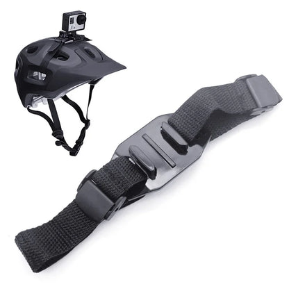 GP04 For GoPro / AEE Hollow Out Helmet Action Camera Mount Base Fixing Strap