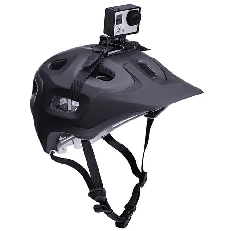 GP04 For GoPro / AEE Hollow Out Helmet Action Camera Mount Base Fixing Strap
