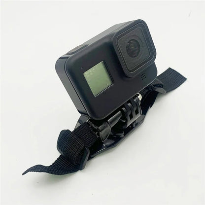 GP04 For GoPro / AEE Hollow Out Helmet Action Camera Mount Base Fixing Strap