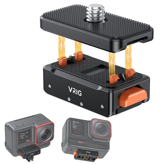 VRIG For Insta360 Ace Pro / DJI Osmo Action 4 / GoPro12 Magnetic Quick Release Plate Base Mount