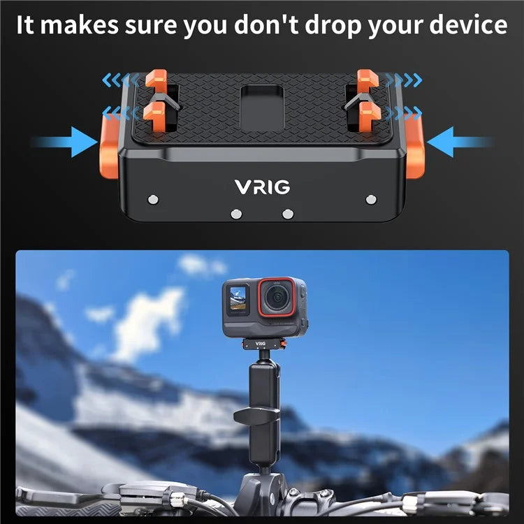 VRIG For Insta360 Ace Pro / DJI Osmo Action 4 / GoPro12 Magnetic Quick Release Plate Base Mount