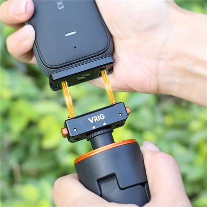 VRIG For Insta360 Ace Pro / DJI Osmo Action 4 / GoPro12 Magnetic Quick Release Plate Base Mount