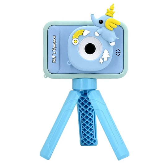 AC10 HD Dual Lens 2.4 Inch IPS Screen Kids Camera with Tripod, No Memory Card