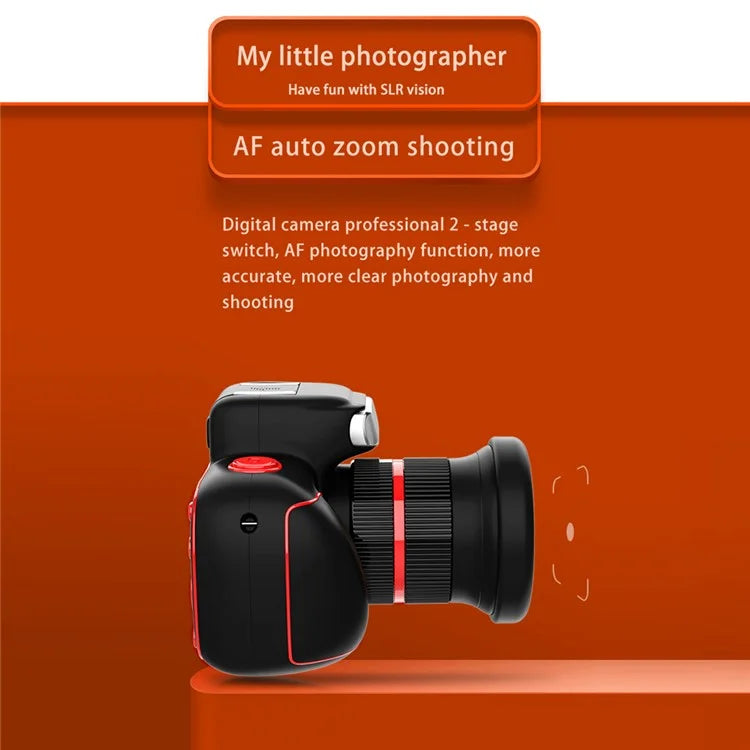 D6PRO 2.4 Inch Dual Lens Digital Zoom Camera 4K Video Recorder (With 32G TF Card + Card Reader)