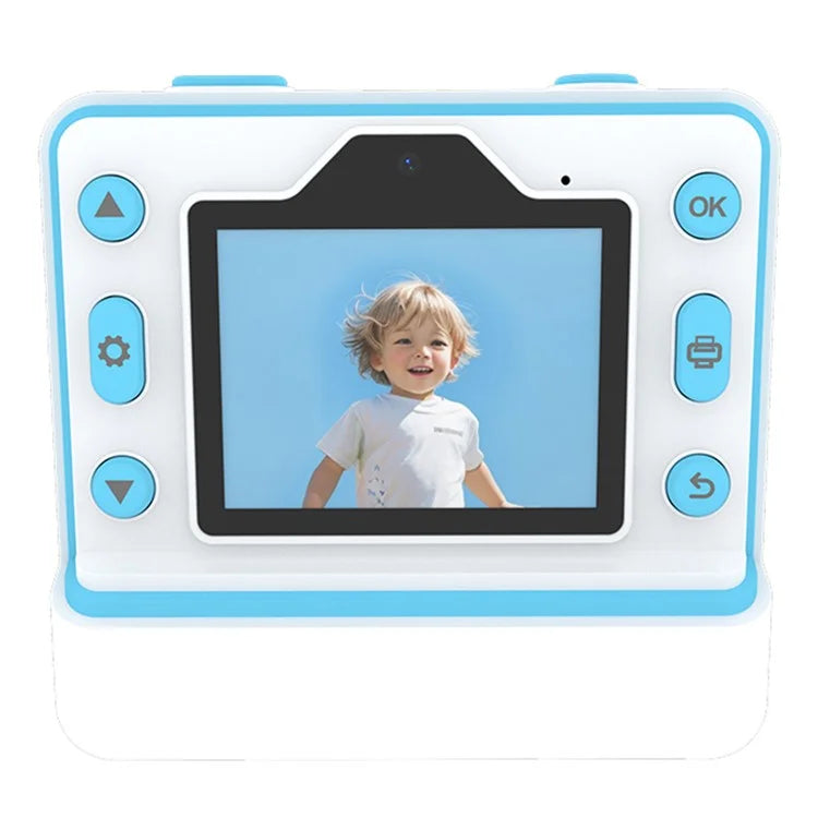 D101 2.4-inch HD Screen Dual Lens Kids Instant Camera Photo Thermal Printer with 32G Memory Card + Card Reader