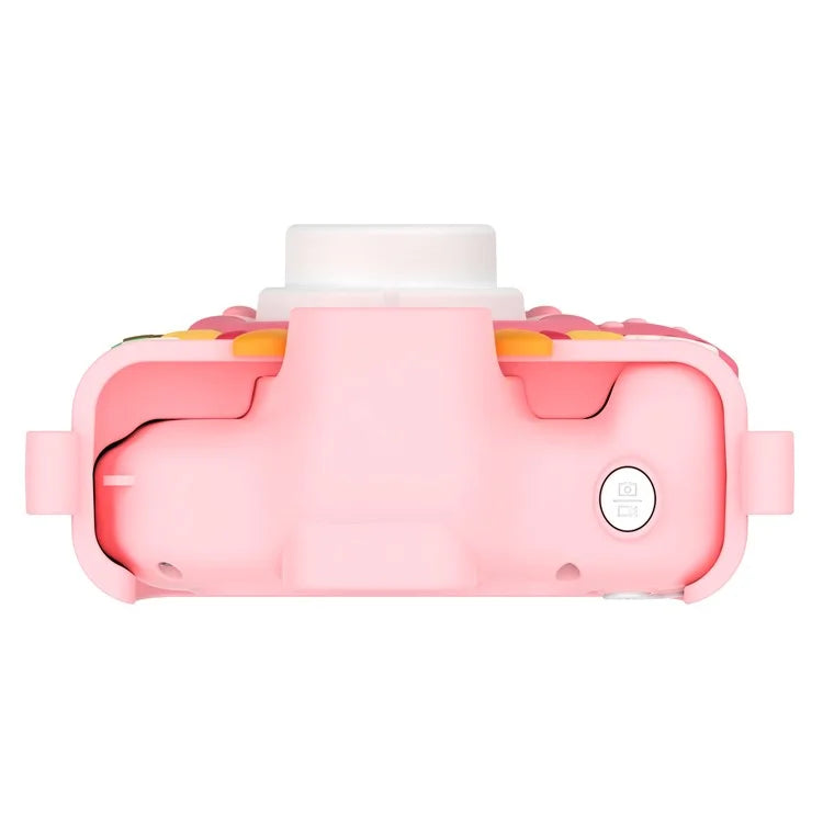 X12S Kid's Camera Toy Cartoon Dinosaur Children Photo Video Recorder with 32G TF Card+Card Reader (CE Certified) - Pink