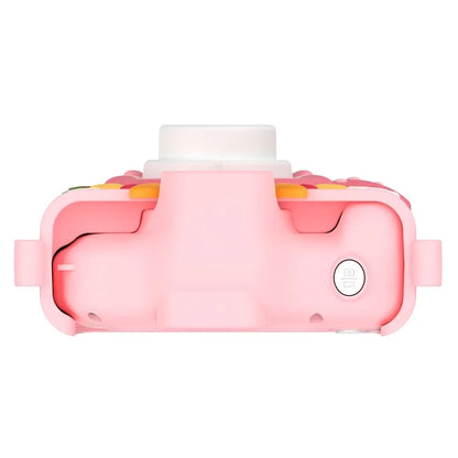 X12S Kid's Camera Toy Cartoon Dinosaur Children Photo Video Recorder with 32G TF Card+Card Reader (CE Certified) - Pink