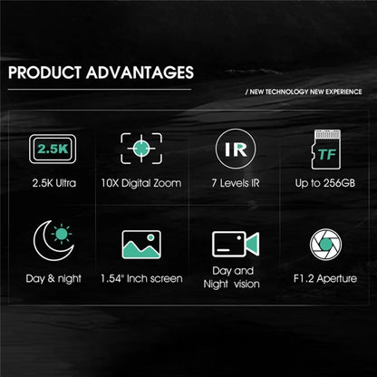 R11 Day Night Dual-Use All-Black Visible Photo Video Recording Portable HD Night Vision Monocular