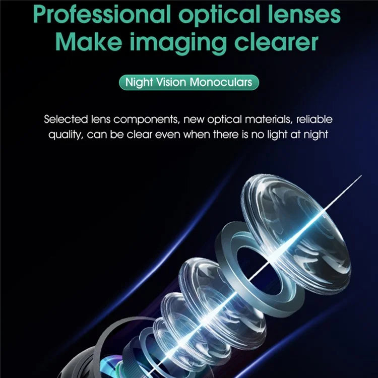 R11 Day Night Dual-Use All-Black Visible Photo Video Recording Portable HD Night Vision Monocular