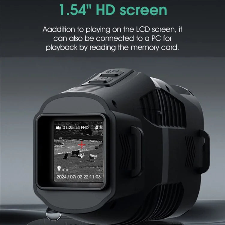 R11 Day Night Dual-Use All-Black Visible Photo Video Recording Portable HD Night Vision Monocular