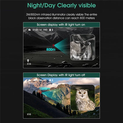 R11 Day Night Dual-Use All-Black Visible Photo Video Recording Portable HD Night Vision Monocular