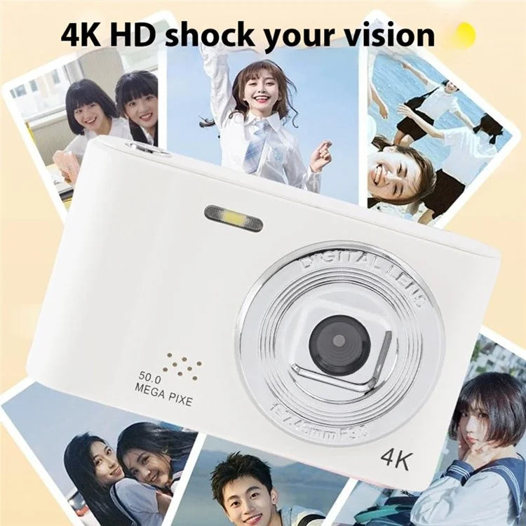 D04 Portable Mini 2.3-inch Screen Digital Camera Student Entry-Level 4K HD Camera (No Memory Card)