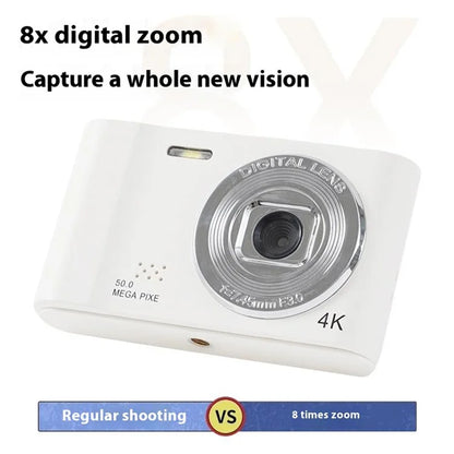 D04 Portable Mini 2.3-inch Screen Digital Camera Student Entry-Level 4K HD Camera (No Memory Card)