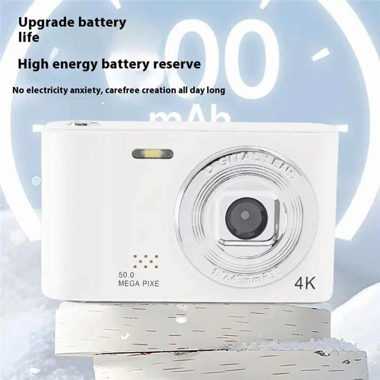 D04 Portable Mini 2.3-inch Screen Digital Camera Student Entry-Level 4K HD Camera (No Memory Card)