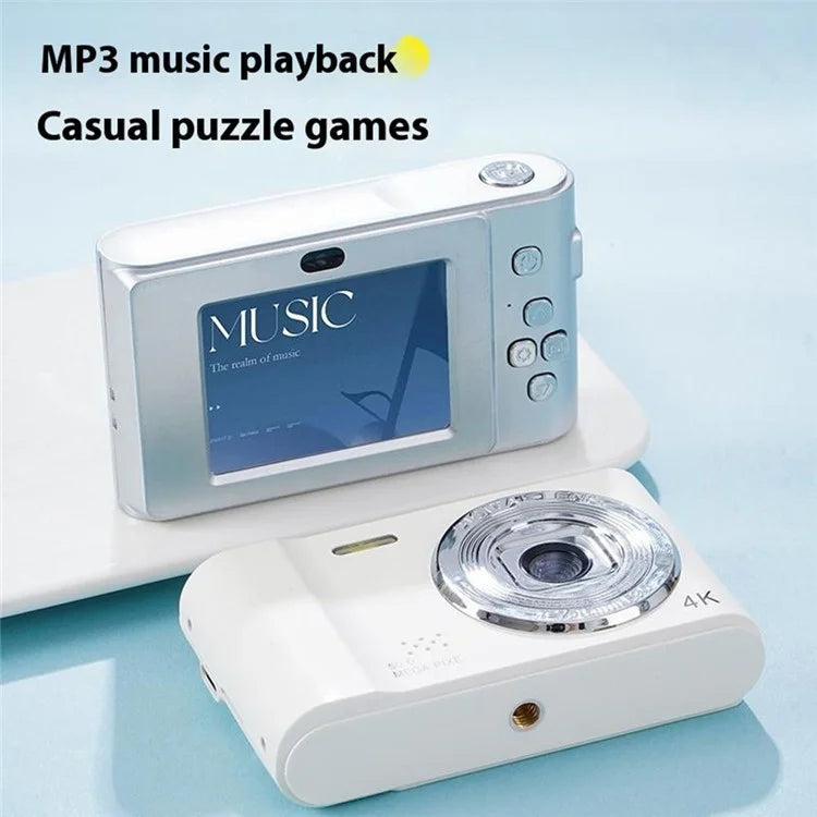 D04 Portable Mini 2.3-inch Screen Digital Camera Student Entry-Level 4K HD Camera (No Memory Card)