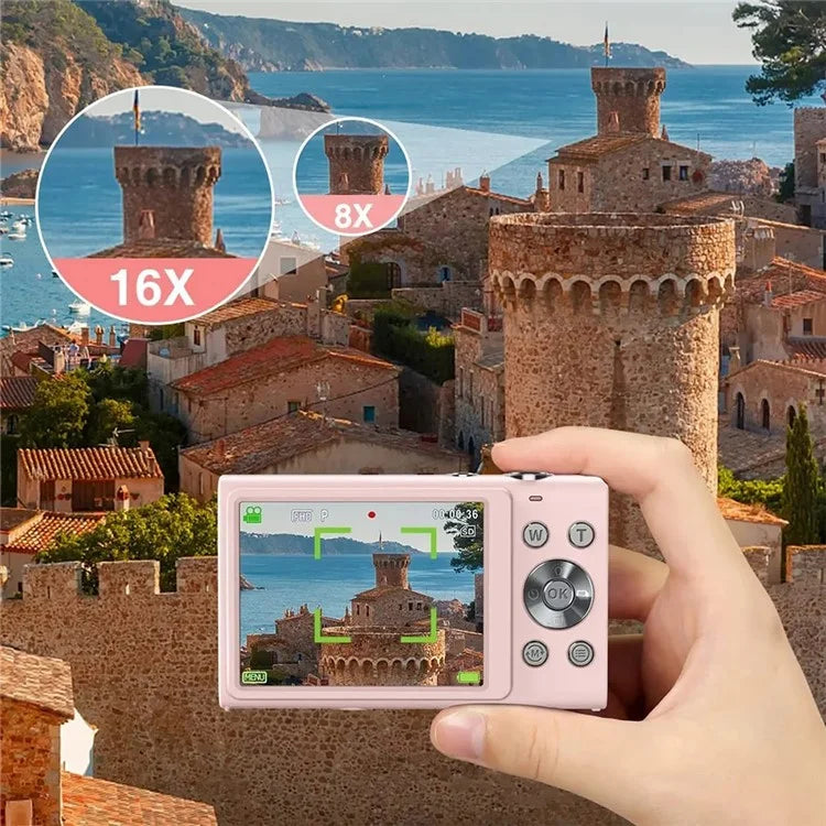 DC402-AF 4K Kids 48MP Digital Camera Auto Focus 16X Digital Zoom Vlogging Camera for Teens