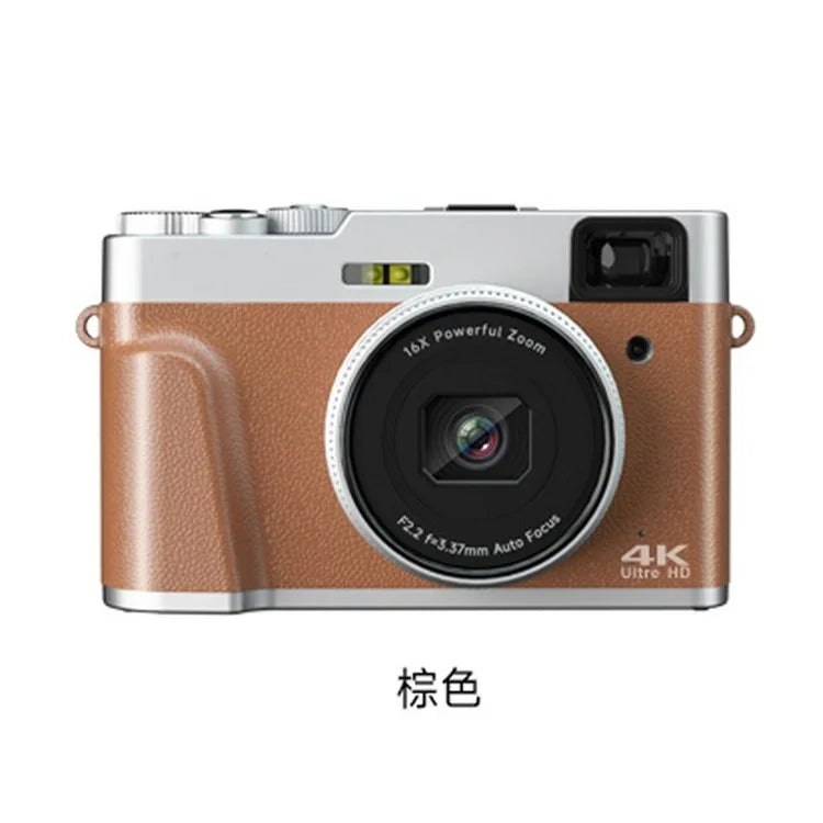 DC202L-AF Retro 4K Selfie Camera Photoflash Light Digital Camera for Kids Teens