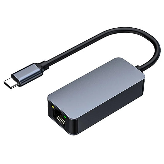 2500Mbps Ethernet LAN Adapter Type-C to RJ45 2.5G Aluminum Alloy Network Card