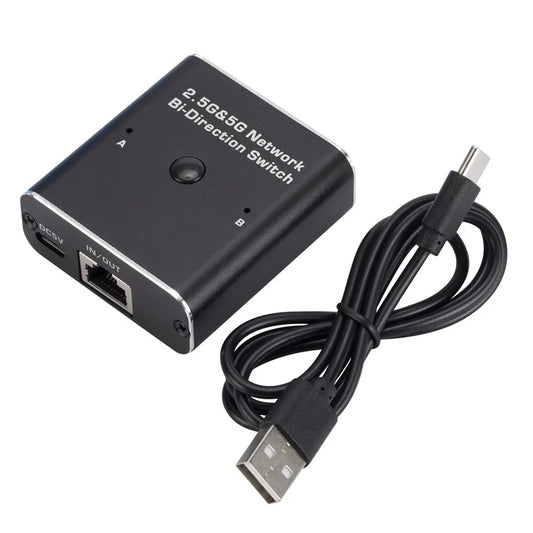 W7 2.4G + 5G RJ45 Ethernet Adapter 5.3x5.7x2.2cm Network Switcher with Type-C Port