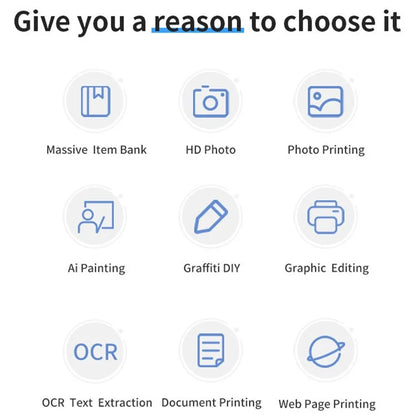X15 Mini Thermal Printer Wrong Question Printing 200DPI Bluetooth Pocket Printer, Standard Version