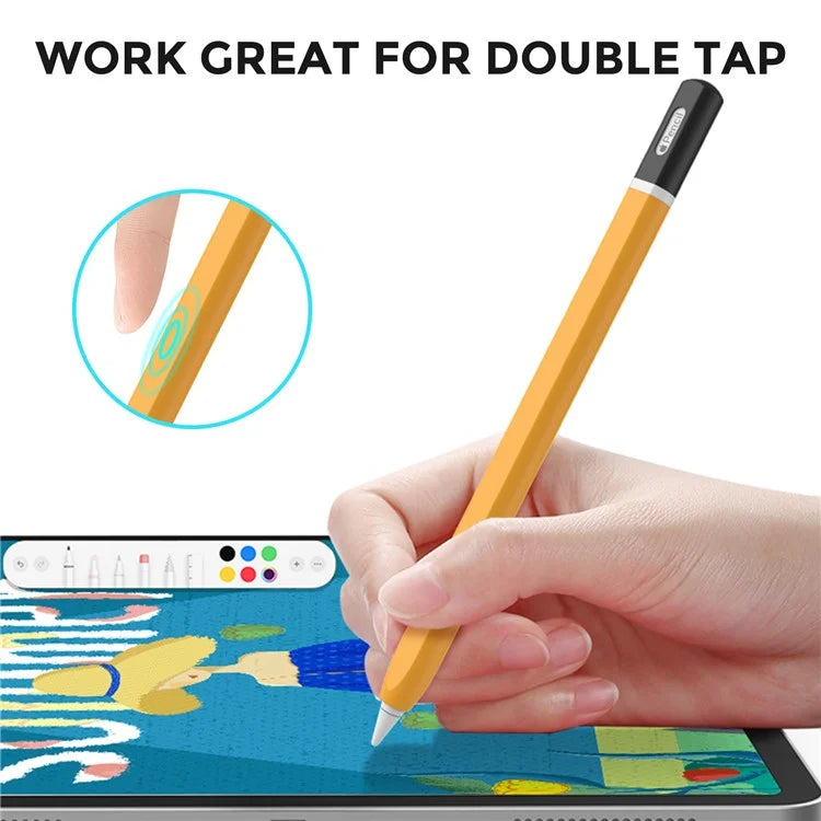 AHASTYLE PT-JY16 For Apple Pencil (2nd Generation) Silicone Sleeve Stylus Pen Non-Slip Cover
