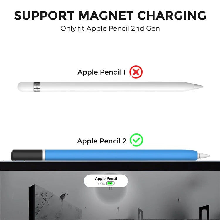 AHASTYLE PT-JY16 For Apple Pencil (2nd Generation) Silicone Sleeve Stylus Pen Non-Slip Cover