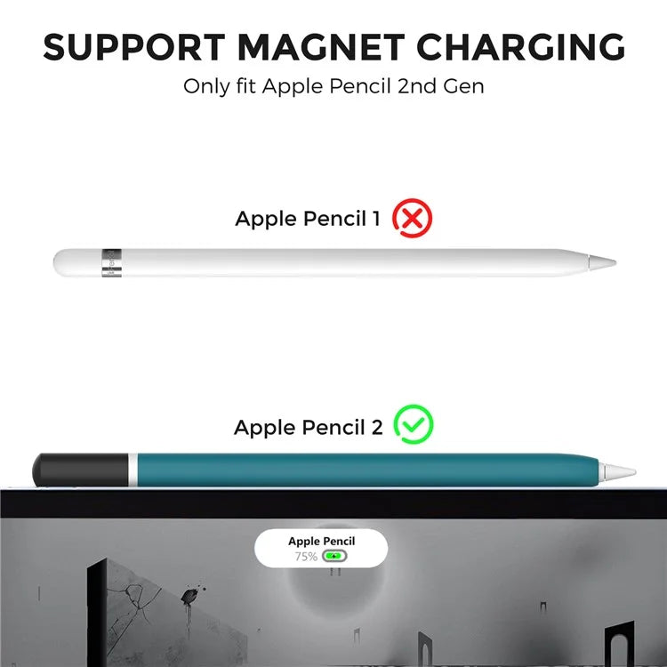 AHASTYLE PT-JY16 For Apple Pencil (2nd Generation) Silicone Sleeve Stylus Pen Non-Slip Cover