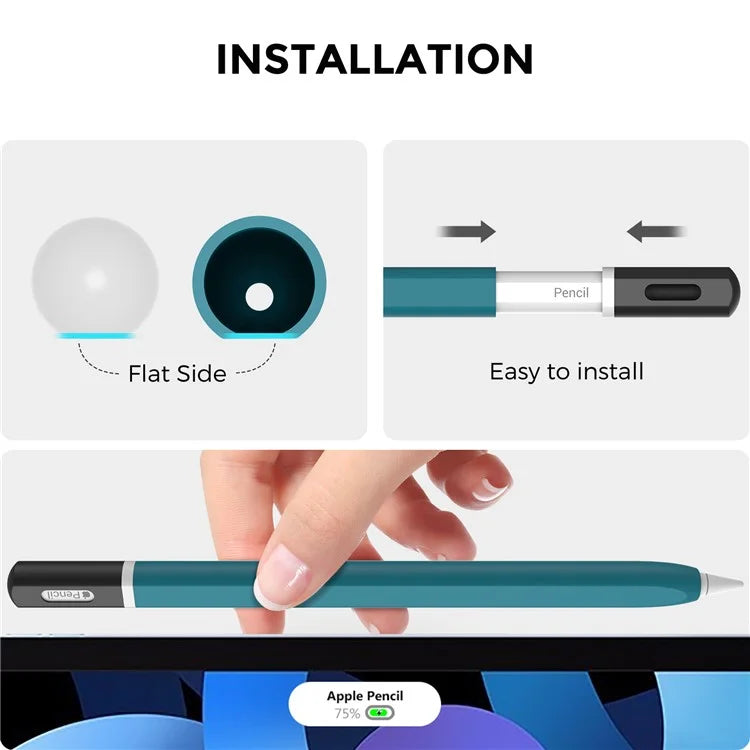 AHASTYLE PT-JY16 For Apple Pencil (2nd Generation) Silicone Sleeve Stylus Pen Non-Slip Cover