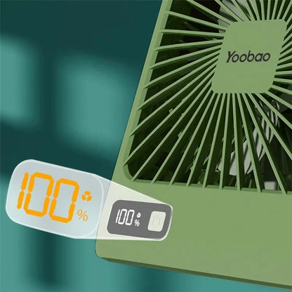 YOOBAO Q3C 2000mAh Desktop Cooling Fan 5-Speed Adjustable Air Fan