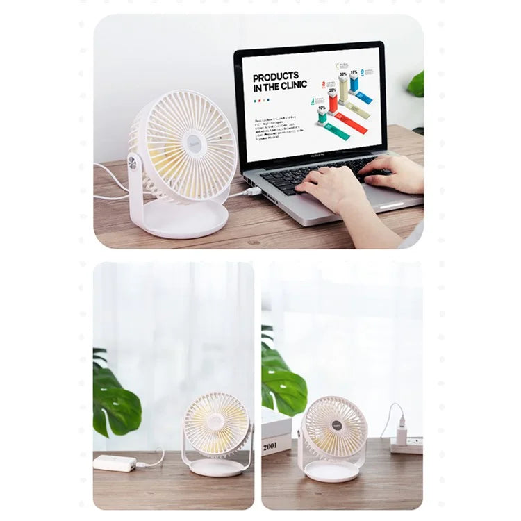 YOOBAO Y-F2 USB Powered Desktop Fan Rotatable Mute Table Cooling Fan